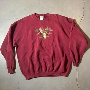 90s burgundy cabelas crewneck sweater